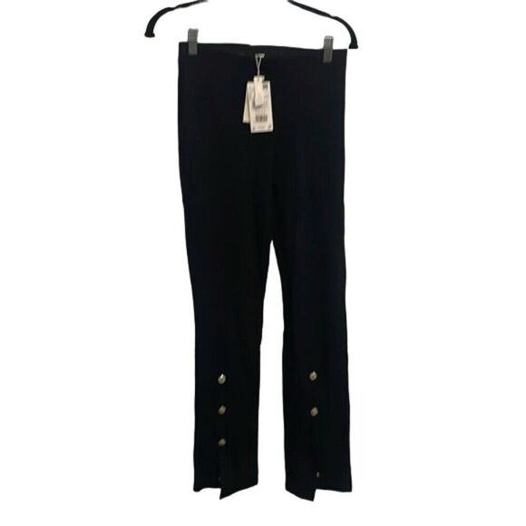 Mango MNG Pull on Buttons Leggings Pants MNG-27054753-Black Women's Small NWT - Picture 6 of 8